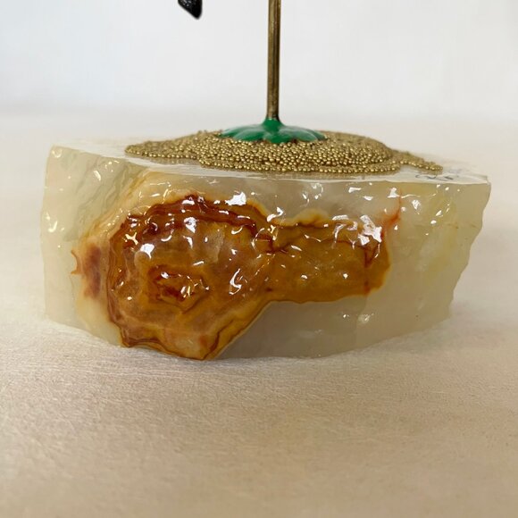 Ron Lee Carousel Horse Onyx Base Gold Bead Painted Signed 85 Figurine Vintage - Picture 7 of 13